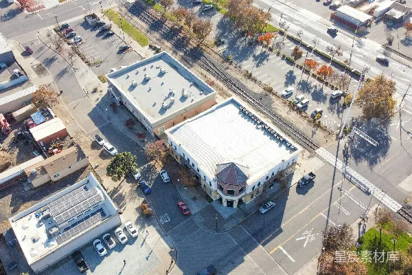 高清摄影 鸟瞰白色建筑
