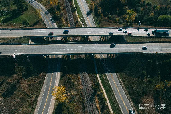 高清摄影 高速公路的航拍