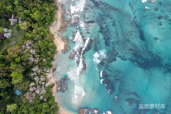 高清摄影 热带海滩和海洋的航拍视角