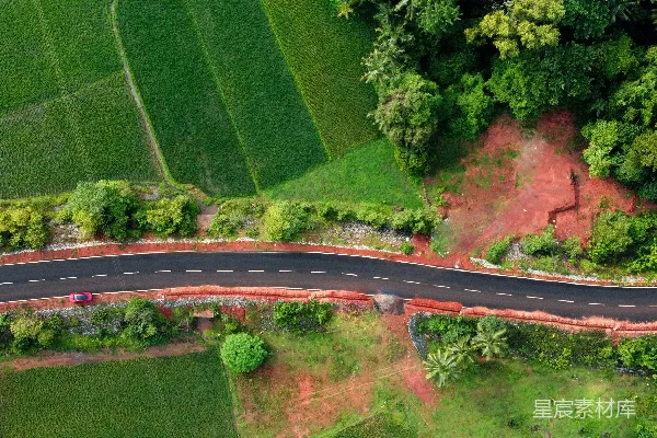 高清摄影 空中俯瞰绿草地