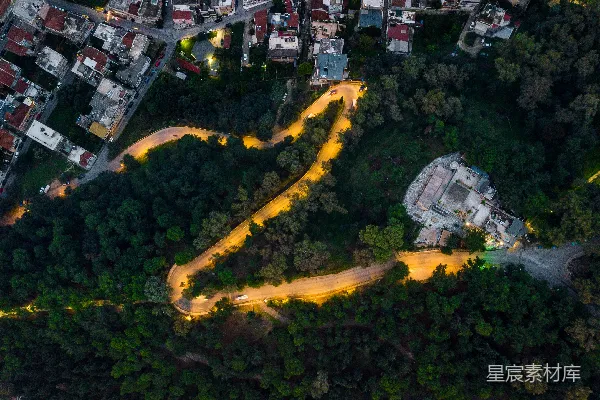 高清摄影 夜间城市航拍图