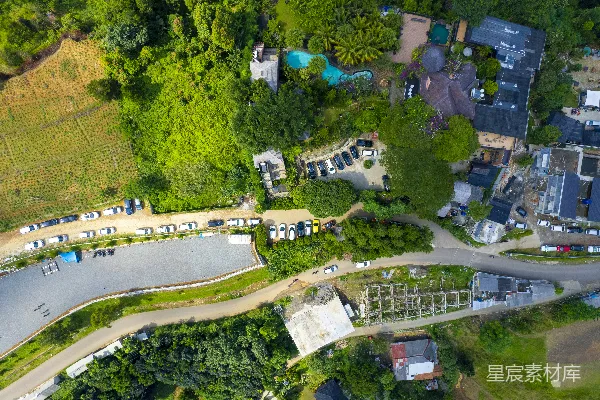 高清摄影 公园的高角度视图