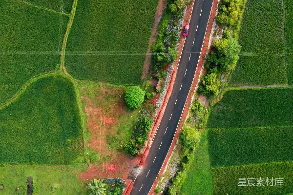 高清摄影 空中俯瞰绿色草地