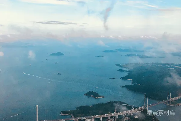 高清摄影 白天拍摄的城市景观航拍照片