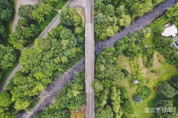 高清摄影 铺设好的道路俯瞰图