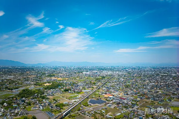 高清摄影 一张城市和高速公路的俯瞰图