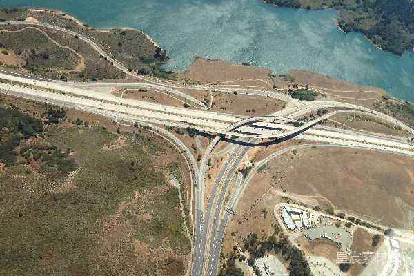 高清摄影 高速公路的空中摄影
