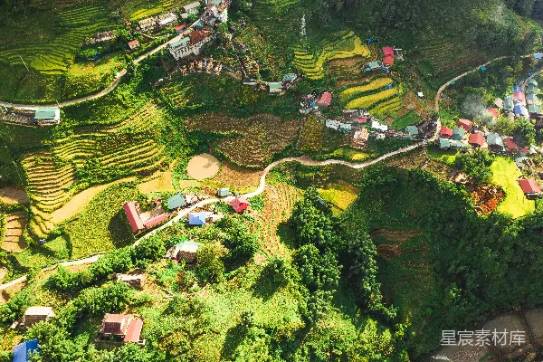 高清摄影 白天的城市空中俯瞰图