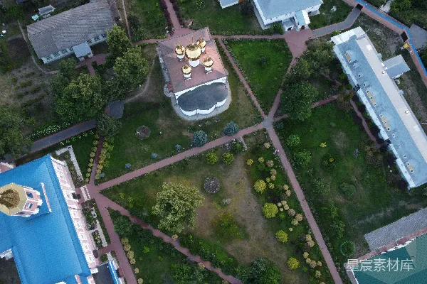 高清摄影 俯瞰住宅区的景象
