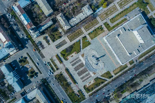 高清摄影 白天的城市建筑俯瞰图