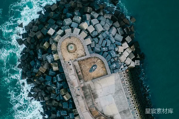 高清摄影 白天的水域俯瞰图