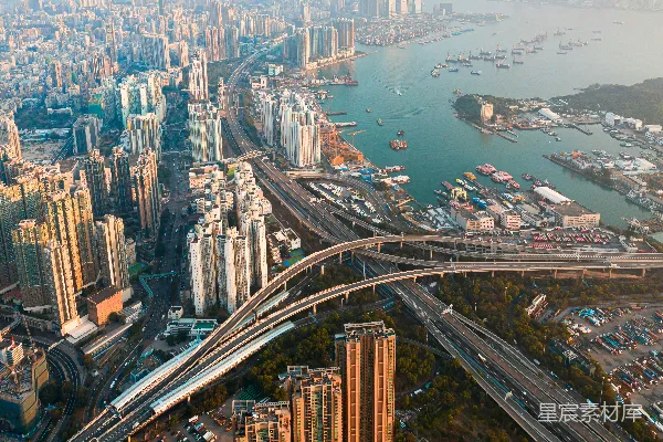 高清摄影 白天的城市建筑物俯瞰图