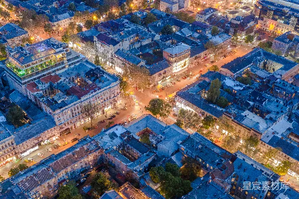 高清摄影 城市夜间航拍
