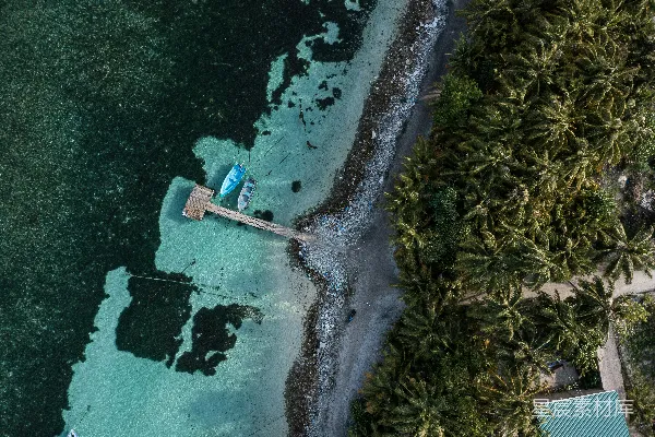 高清摄影 海滩上的房子