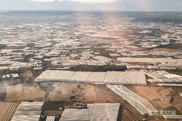 高清摄影 一个大型工业区的空中俯瞰图