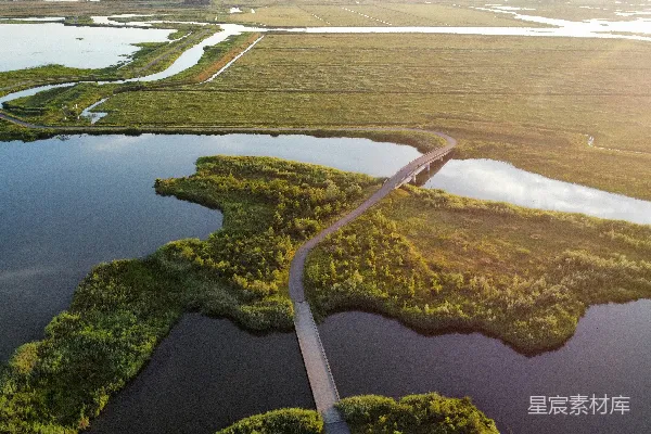 高清摄影 白天的空中俯瞰，绿树成荫，河流蜿蜒。