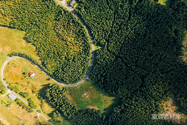高清摄影 白天的道路空中摄影