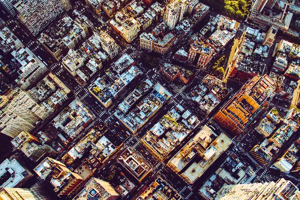 高清摄影 白天的城市建筑鸟瞰图