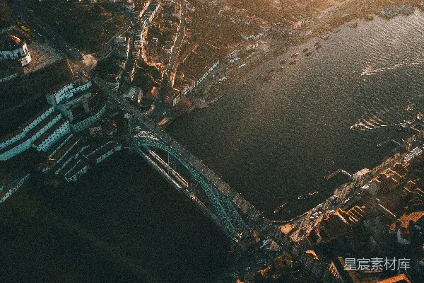 高清摄影 俯瞰城市和河流的景色