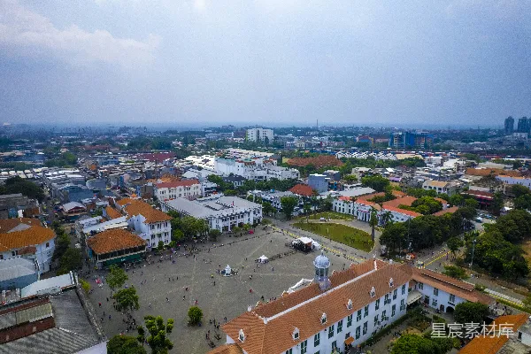 高清摄影 一个有很多建筑物的城市