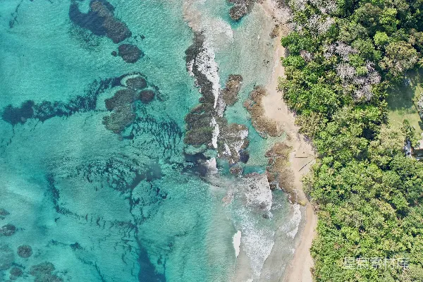 高清摄影 从空中俯瞰海洋和陆地