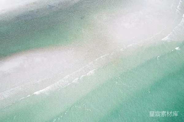 高清摄影 鸟瞰水和沙的景象