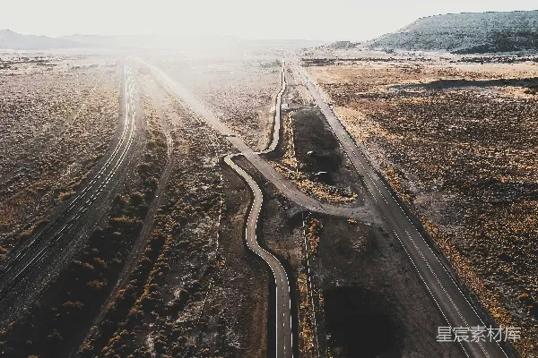 高清摄影 在偏远地区的空中俯瞰一条道路