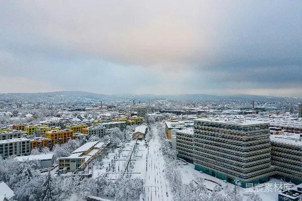 高清摄影 白天城市的建筑俯瞰图