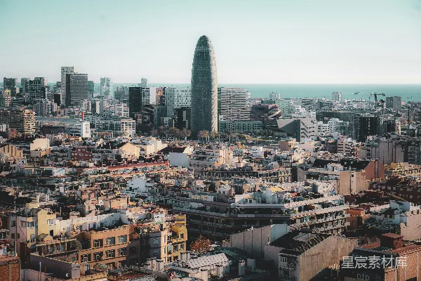 高清摄影 一座城市的景色，有高大的建筑物。