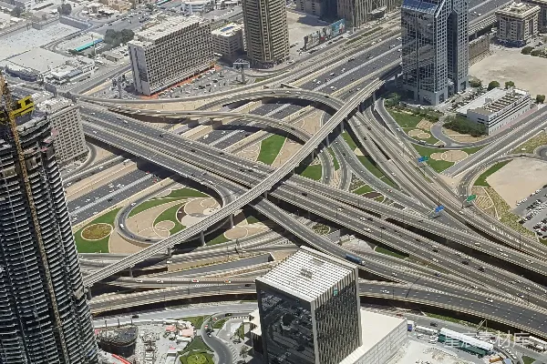 高清摄影 道路和建筑物的航拍