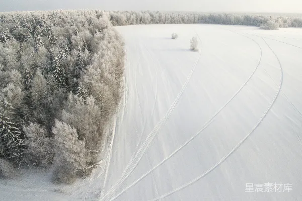 高清摄影 被雪覆盖的土地