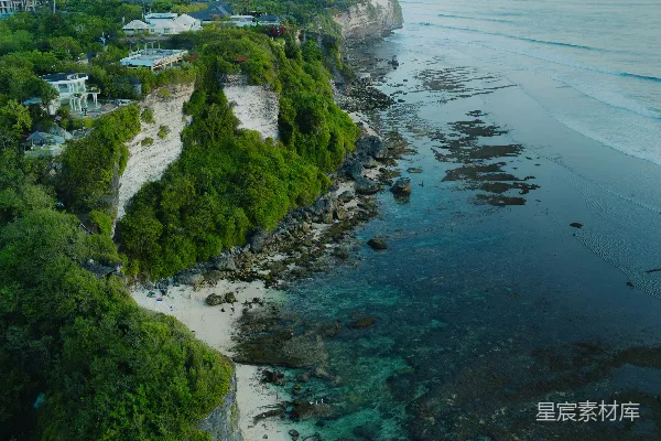 高清摄影 鸟瞰海滩和海洋的景色