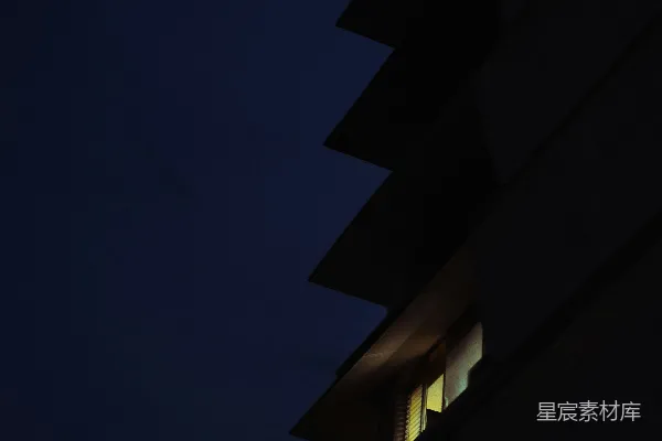 高清摄影 夜晚被照亮的建筑外墙
