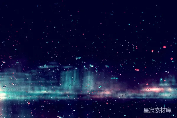 高清摄影 一张夜晚模糊的城市照片