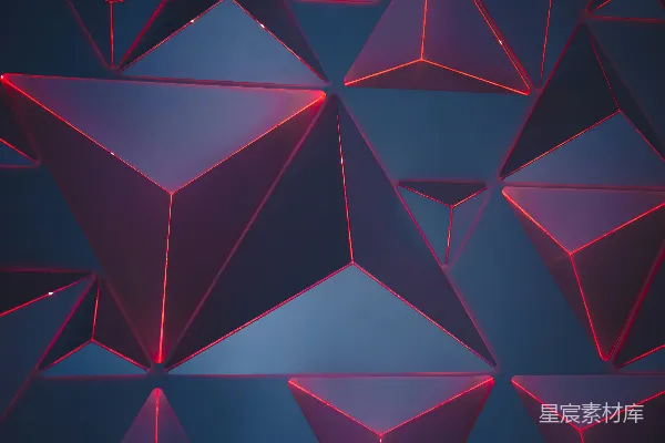 高清摄影 蓝红色三角形壁纸