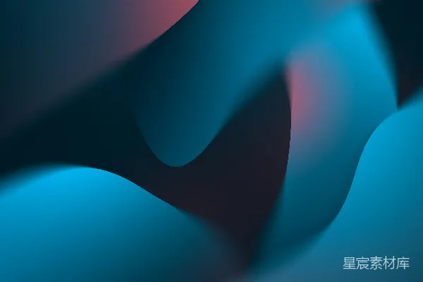 高清摄影 青绿色和粉红色的弯曲抽象形状