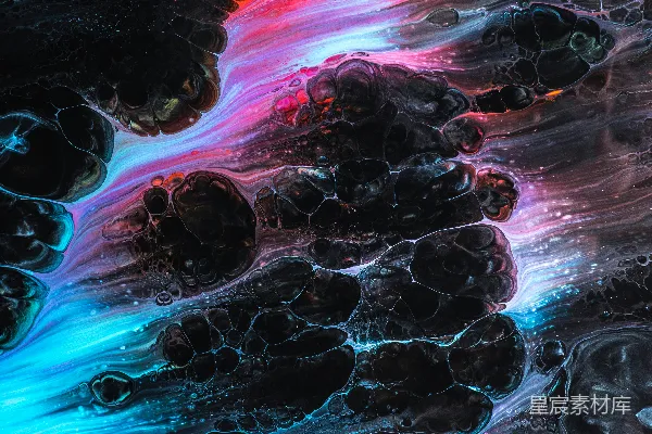 高清摄影 红蓝抽象画