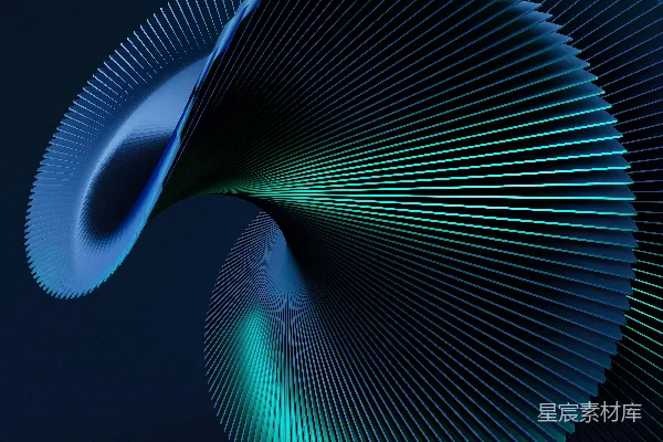 高清摄影 计算机生成的曲面物体图像