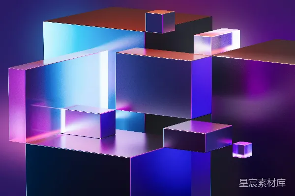 高清摄影 一张桌子上的一组立方体。
