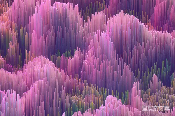 高清摄影 抽象的粉紫色3D渲染图