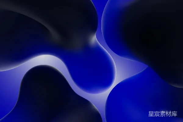 高清摄影 一台计算机生成的蓝黑形状图像