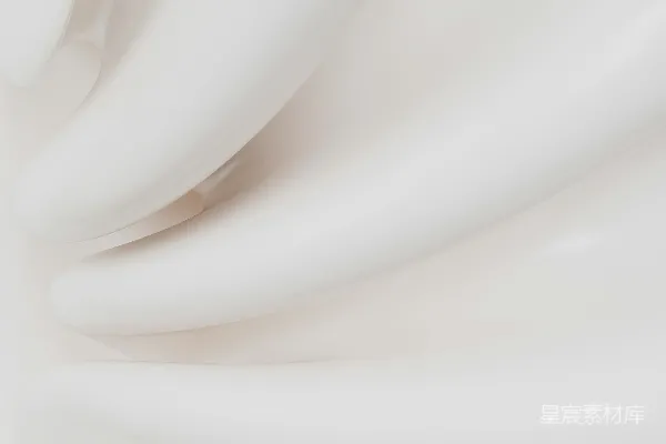 高清摄影 光滑的白色流动曲线和褶皱