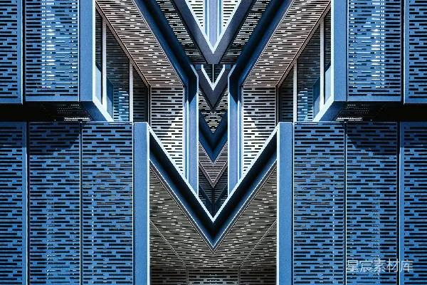 高清摄影 蓝色建筑设计