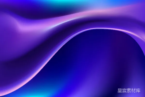 高清摄影 紫色和蓝色的流体波浪