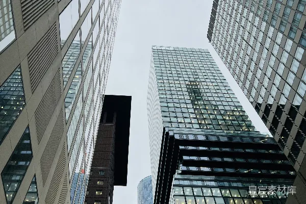 高清摄影 仰望城市中的高楼大厦