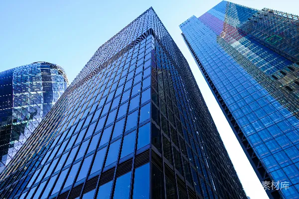 高清摄影 蓝玻璃外墙的高层建筑