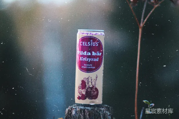 高清摄影 摄氏Vilda Bar Kolsyrad的特写摄影，背景为黑色树干。