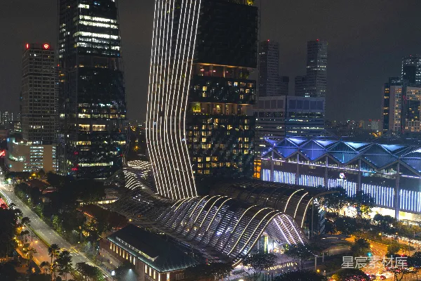 高清摄影 白天的混凝土建筑航拍