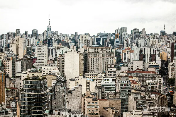 高清摄影 城市建筑的白天航拍视角