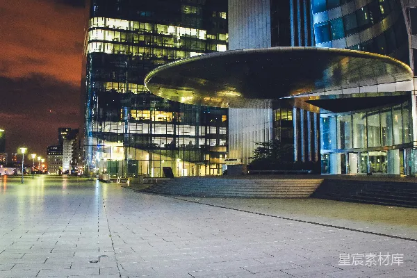 高清摄影 现代建筑夜景的城市天际线
